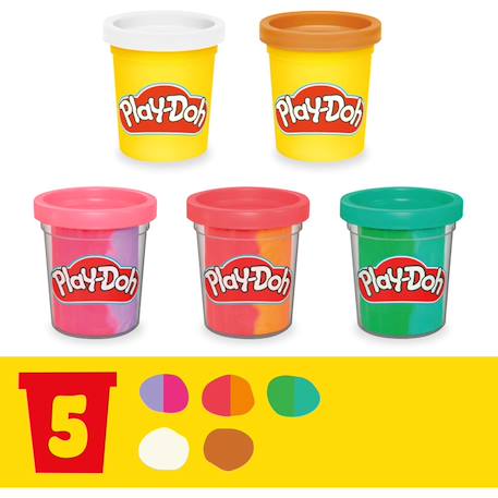 Play-doh coffret mes glaces arc-en-ciel avec pâte à modeler Multicolore 4 - vertbaudet enfant 