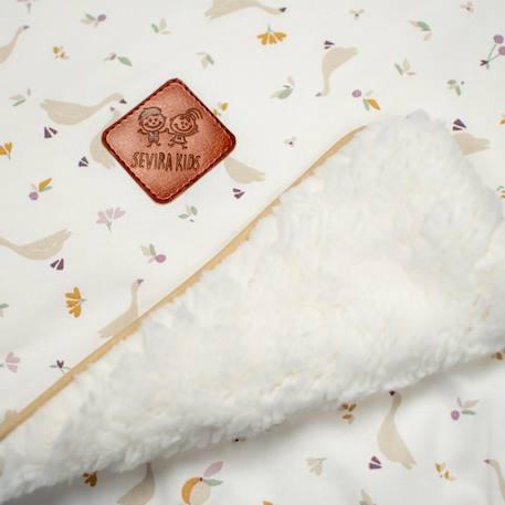 Couverture réversible en sherpa sidonia Sidonia, beige, écru, blanc 3 - vertbaudet enfant 