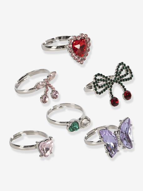 12 Pièces Bagues Princesse Pour Enfants Filles - Bijoux Ajustables Cadeau Fête Et Déguisement