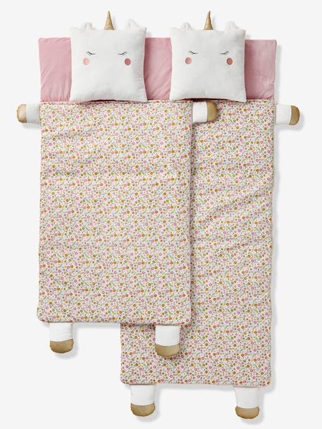 Sac de couchage + Coussin Animaux multicolore+vert imprimé 2 - vertbaudet enfant 