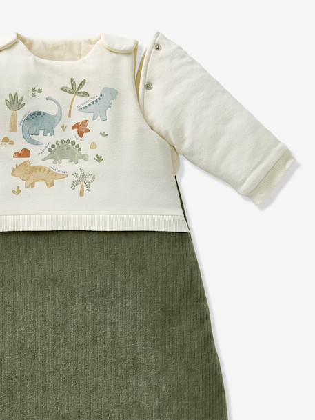 Gigoteuse hiver manches longues amovibles bi-matière MINISAURUS olive 6 - vertbaudet enfant 