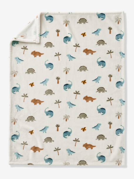 Plaid imprimé polaire personnalisable blanc imprimé+marron imprimé+multicolore 16 - vertbaudet enfant 