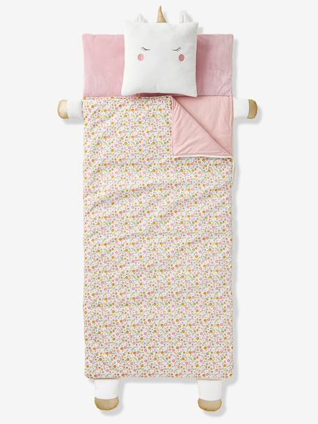 Sac de couchage + Coussin Animaux multicolore+vert imprimé 3 - vertbaudet enfant 