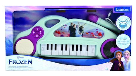 Piano électronique la reine des neiges avec effets lumineux et microphone Bleu 3 - vertbaudet enfant 