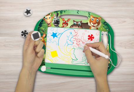Ardoise magique les animaux Vert 1 - vertbaudet enfant 
