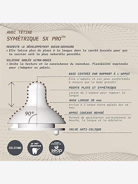 Biberon 270 ml tétine SXPro M Wonderland beige 7 - vertbaudet enfant 