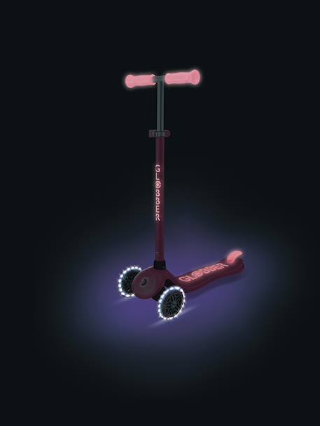 Primo Lights - Trottinette Lumineuse à 3 Roues bleu pétrole+corail 4 - vertbaudet enfant 
