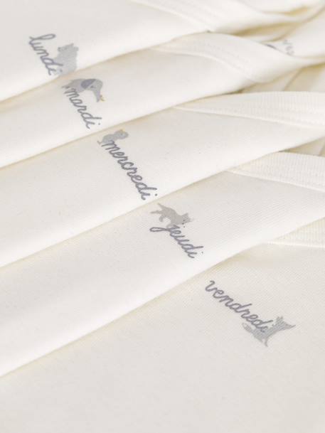 Lot de 5 bodies croisés manches courtes bébé blanc 3 - vertbaudet enfant 
