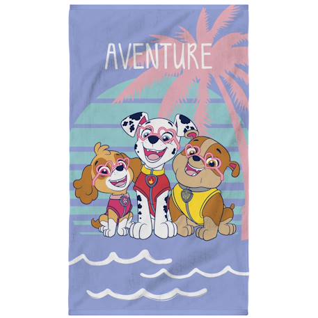 Serviette de bain et de plage imprimée 100% coton, pat patrouille sunset Parme 1 - vertbaudet enfant 
