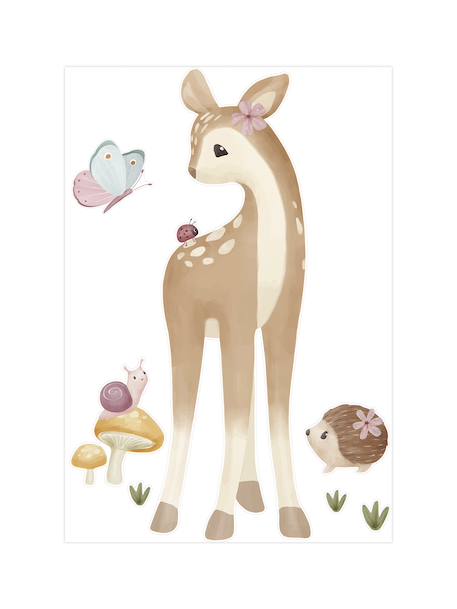 Sticker mural - Fairy Garden multicolore 1 - vertbaudet enfant 