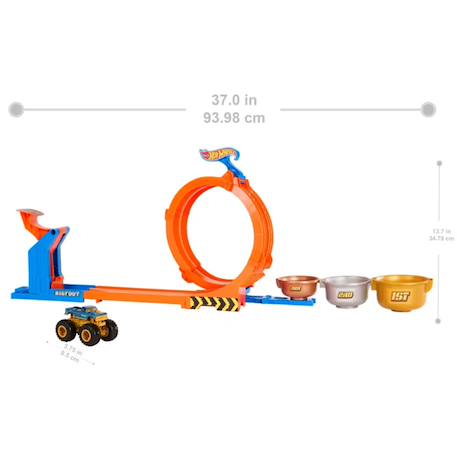 Hot wheels-défi du trophée tournez-et-renversez-coffret avec camion Multicolore 5 - vertbaudet enfant 