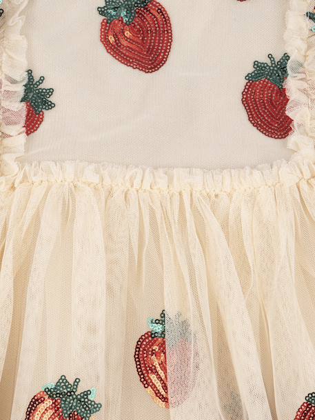 Robe à volants et sequins Yvonne rose 4 - vertbaudet enfant 