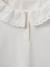 Tee-shirt fille col en broderie anglaise coton bio écru 2 - vertbaudet enfant 
