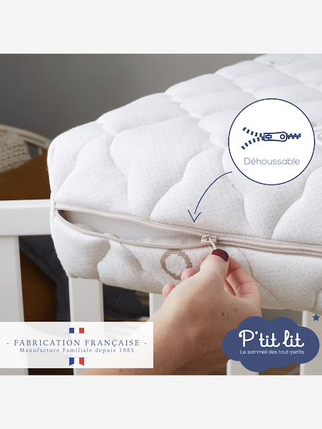 Matelas bébé déhoussable Coton bio* blanc 4 - vertbaudet enfant 