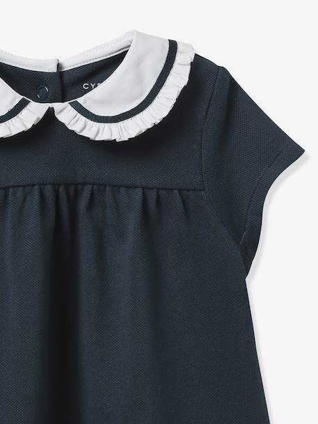 Robe maille piquée bébé en coton bio bleu ardoise 3 - vertbaudet enfant 