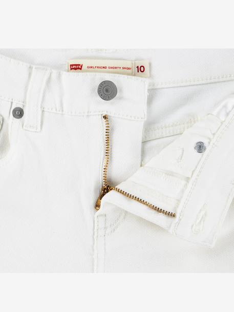 Short en jean Girlfriend shorts LEVI'S bleu+denim bleached+écru 17 - vertbaudet enfant 