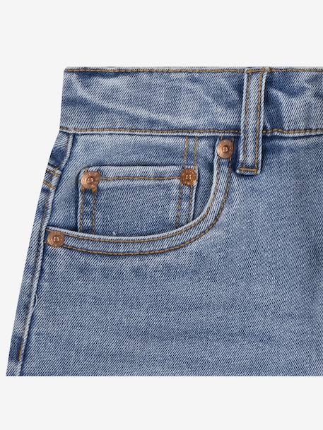 Short en jean Girlfriend shorts LEVI'S bleu+denim bleached 4 - vertbaudet enfant 