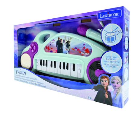 Piano électronique la reine des neiges avec effets lumineux et microphone Bleu 6 - vertbaudet enfant 