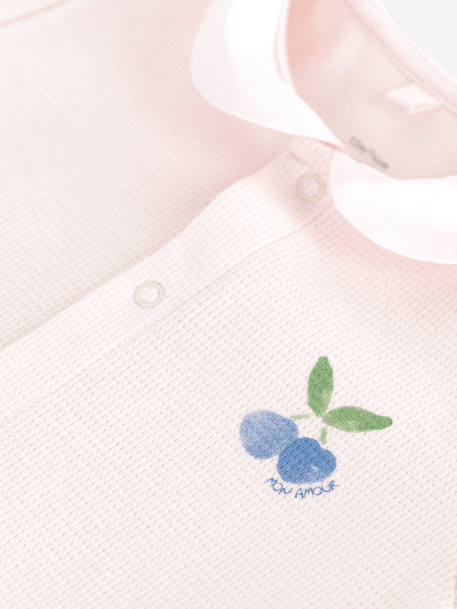 Combinaison courte bébé col Claudine blush 3 - vertbaudet enfant 