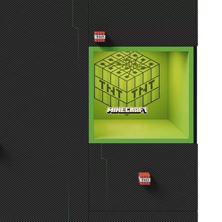 Armoire minecraft 3 portes et 3 tiroirs avec éclairage led Noir - effet carbone noir 4 - vertbaudet enfant 