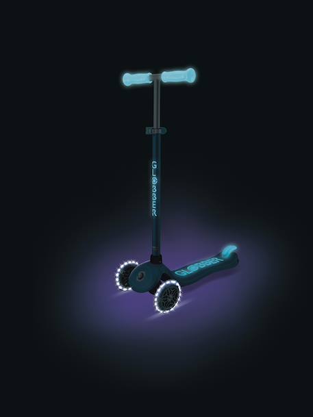 Primo Lights - Trottinette Lumineuse à 3 Roues bleu pétrole+corail 2 - vertbaudet enfant 