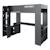 Lit mezzanine minecraft avec bureau et éclairage led Noir - effet carbone noir 1 - vertbaudet enfant 