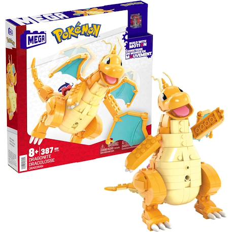 Mega pokémon - coffret construction dracolosse de 388 pièces Jaune 1 - vertbaudet enfant 