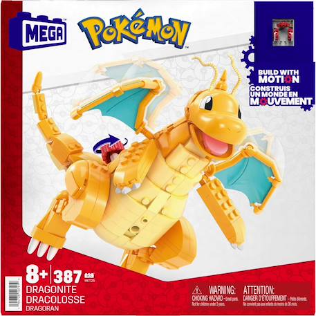 Mega pokémon - coffret construction dracolosse de 388 pièces Jaune 4 - vertbaudet enfant 