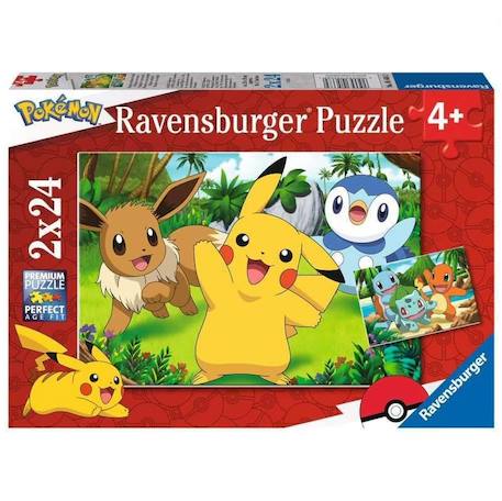 Puzzle pikachu et ses amis 2x24 pcs Rouge 1 - vertbaudet enfant 