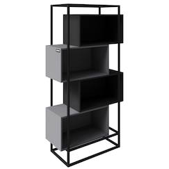 Chambre et rangement-Bibliothèque minecraft à 4 compartiments ouverts cadre métallique