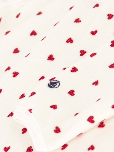 Pyjama bébé en velours coeurs blanc 3 - vertbaudet enfant 