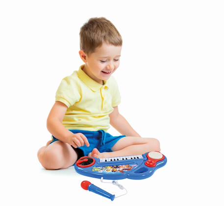 Piano électronique la pat patrouille avec effets lumineux et microphone Bleu 5 - vertbaudet enfant 