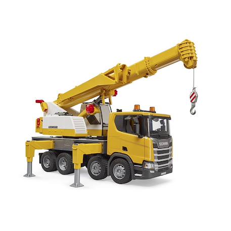 Scania super 560r liebherr camion-grue avec module son et lumière Jaune 3 - vertbaudet enfant 