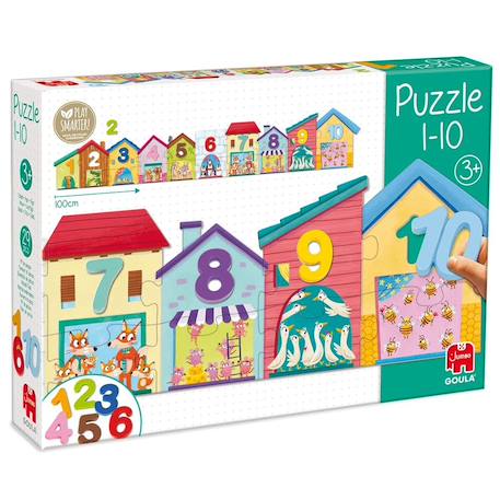 Puzzle chiffres de 1 à 10 Blanc 1 - vertbaudet enfant 