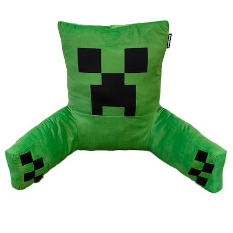 Coussin de lecture ultra-confortable avec dossier haut et accoudoirs Minecraft Bleu - steve+Orange - alex+Vert - creeper 13 - vertbaudet enfant 