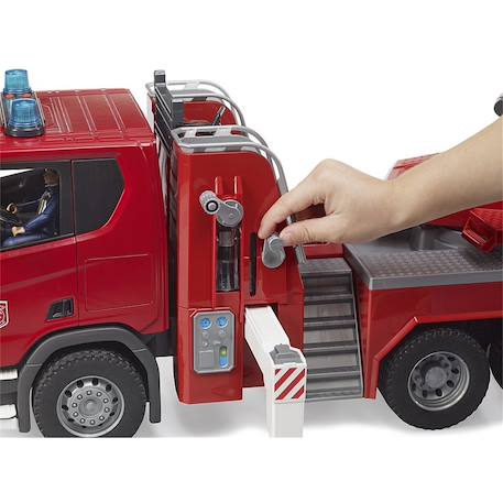 Scania super 560r pompiers avec échelle pivotante, pompe à eau et module light & sound Rouge 4 - vertbaudet enfant 