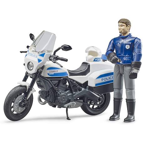 Bworld scrambler ducati motard de la police Bleu 3 - vertbaudet enfant 