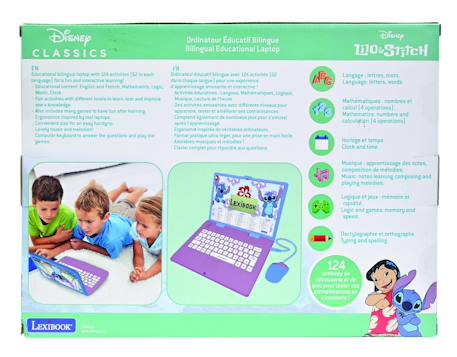 Ordinateur portable éducatif bilingue stitch (fr/en) 124 activités Apprendre et s'amuser Violet 4 - vertbaudet enfant 
