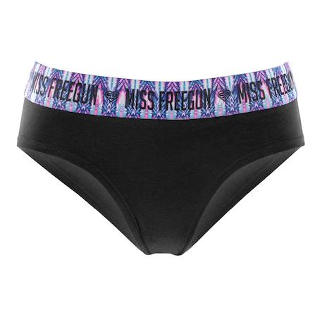 Lot de 3 culottes  en coton ethnik Noir/rose/bleu 2 - vertbaudet enfant 