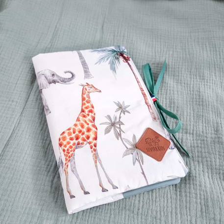 Protège carnet de santé  safari Safari, vert, gris, blanc 5 - vertbaudet enfant 