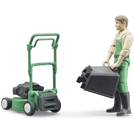 Bworld jardinier avec tondeuse à gazon et outils de jardinage Vert 4 - vertbaudet enfant 