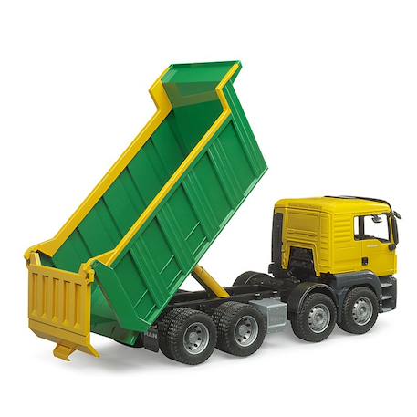 Camion à benne basculante man tgs Jaune et vert 3 - vertbaudet enfant 