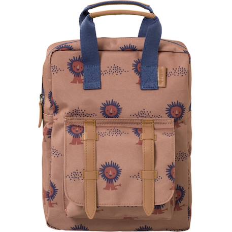 Sac à dos bébé lion Ecru, marron, rouge+Marron, bleu+Ocre, noir, blanc+Vert d'eau, marron, écru+Vert, bleu, écru 3 - vertbaudet enfant 