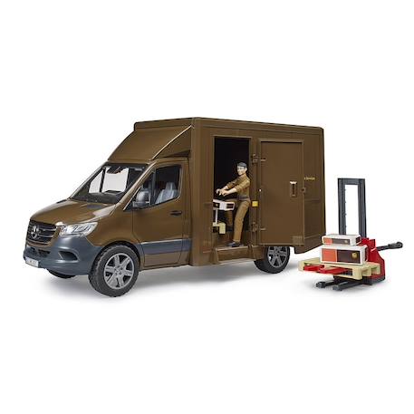 Camion ups mercedes benz sprinter avec conducteur et accessoires Multicolore 4 - vertbaudet enfant 