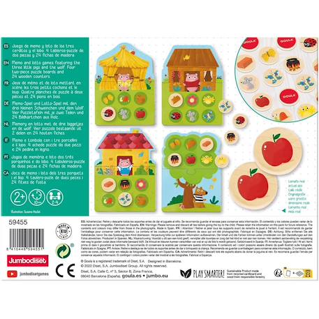 Mémo et loto des 3 petits cochons Vert 6 - vertbaudet enfant 