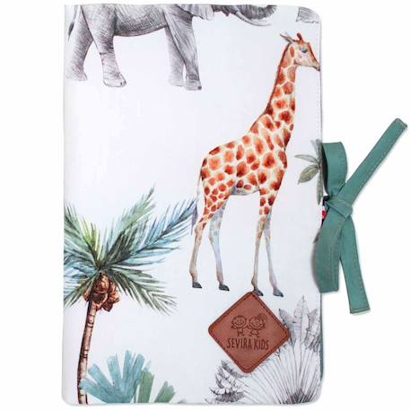 Protège carnet de santé  safari Safari, vert, gris, blanc 1 - vertbaudet enfant 