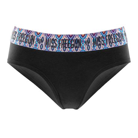 Lot de 3 culottes  en coton ethnik Noir/rose/bleu 4 - vertbaudet enfant 