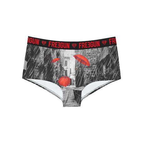 Lot de 4 shortys  miss freegun Noir/gris/rouge 2 - vertbaudet enfant 