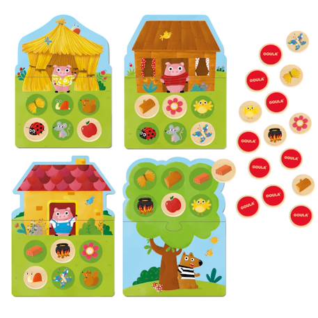 Mémo et loto des 3 petits cochons Vert 2 - vertbaudet enfant 