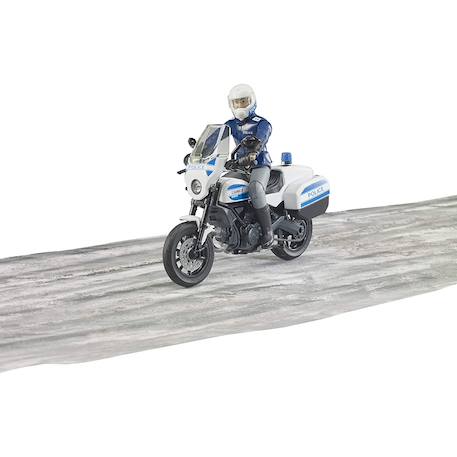 Bworld scrambler ducati motard de la police Bleu 4 - vertbaudet enfant 